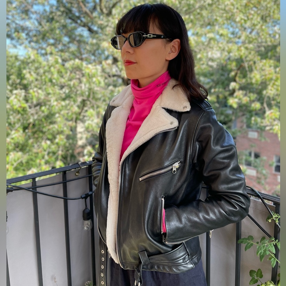 The ultimate leather jacket - Laer black biker jacket - Acne inspired